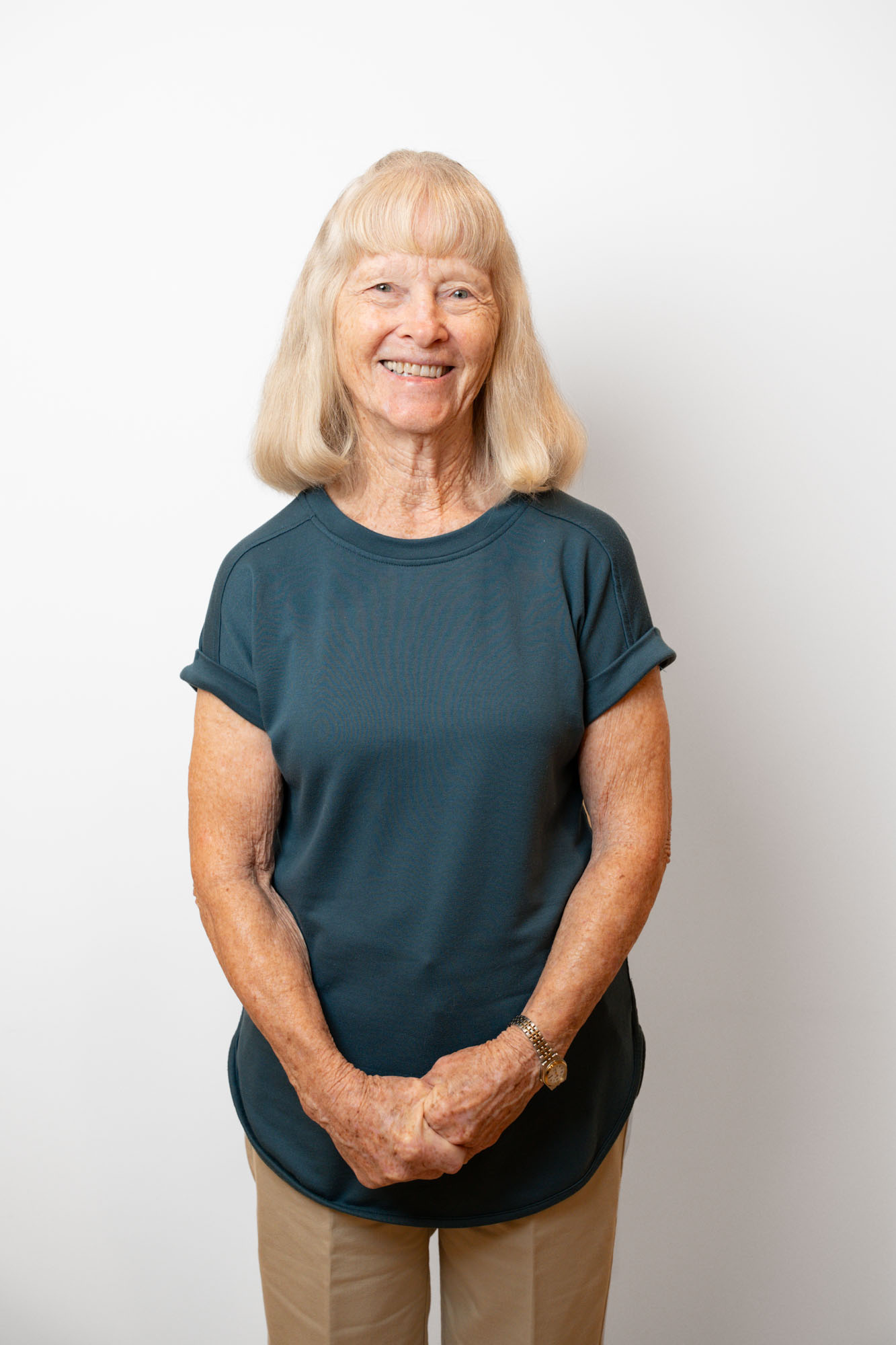 Smiling older female patient