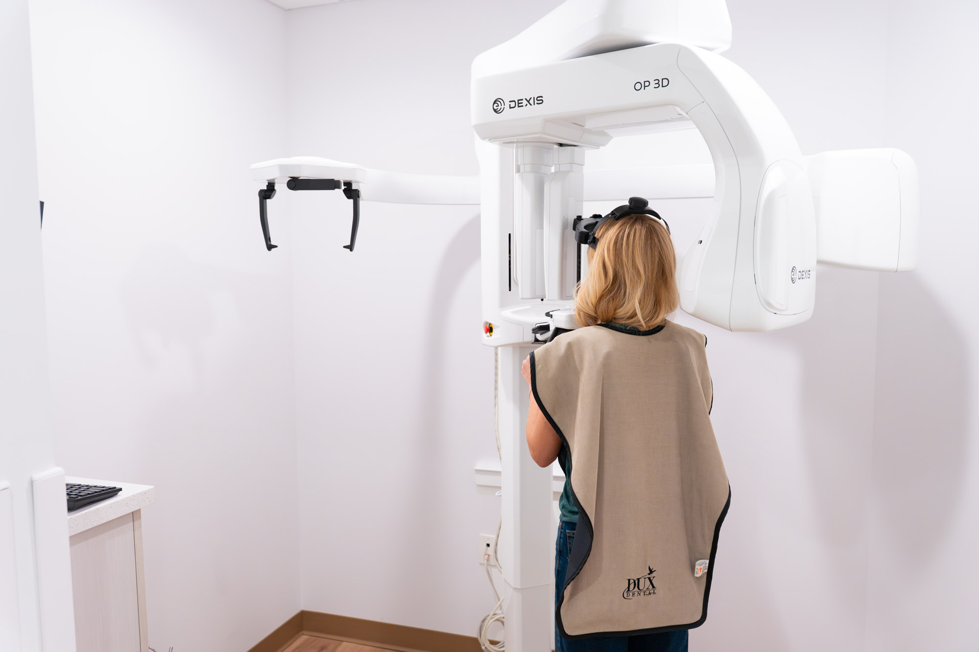 Patient getting a 3D dental X-ray scan